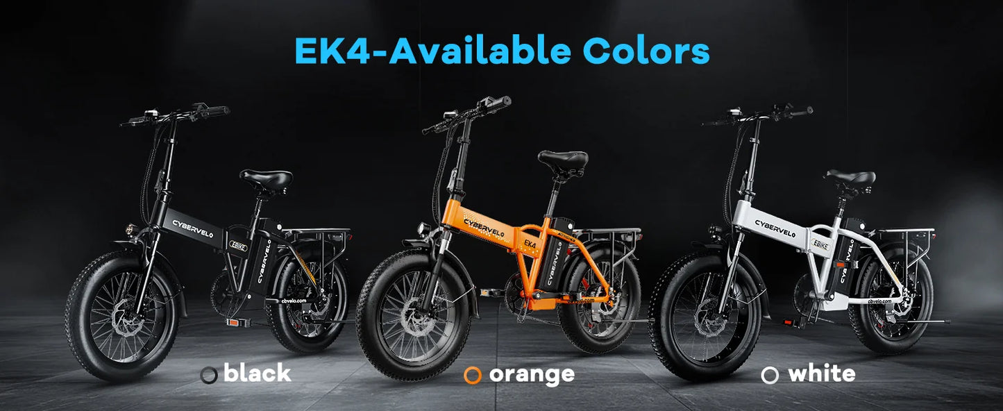 1000W Peak Electric Bike for Adults Foldable 28+MPH 80Miles Removable Battery Fat Tire Off-road E-bike EK4 EK5 Mars700
