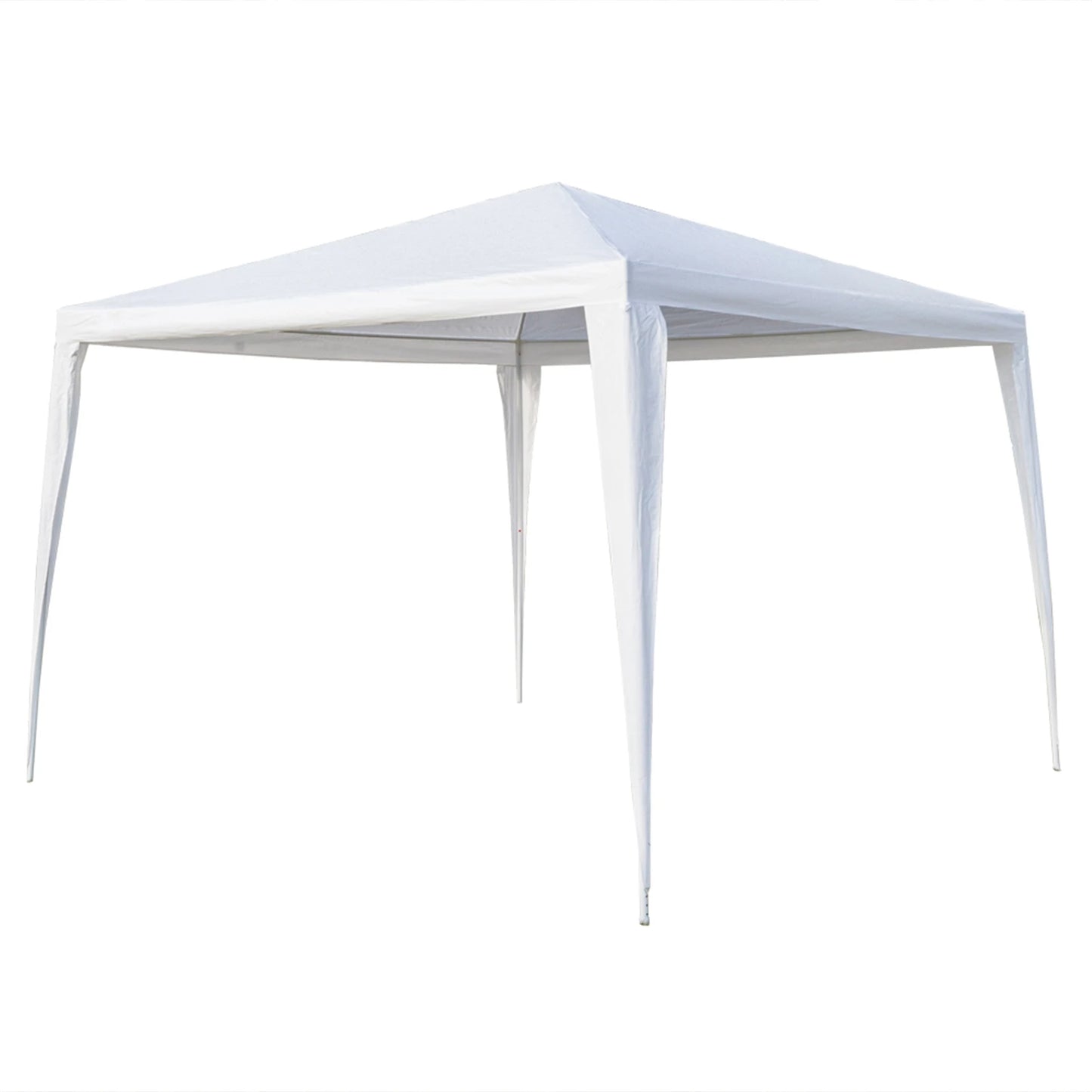 3 x 3 m Waterproof Tent with Spiral Tubes PE Cloth Iron Frame Outdoor Party Wedding Gazebo Heavy Duty Easy Setup White