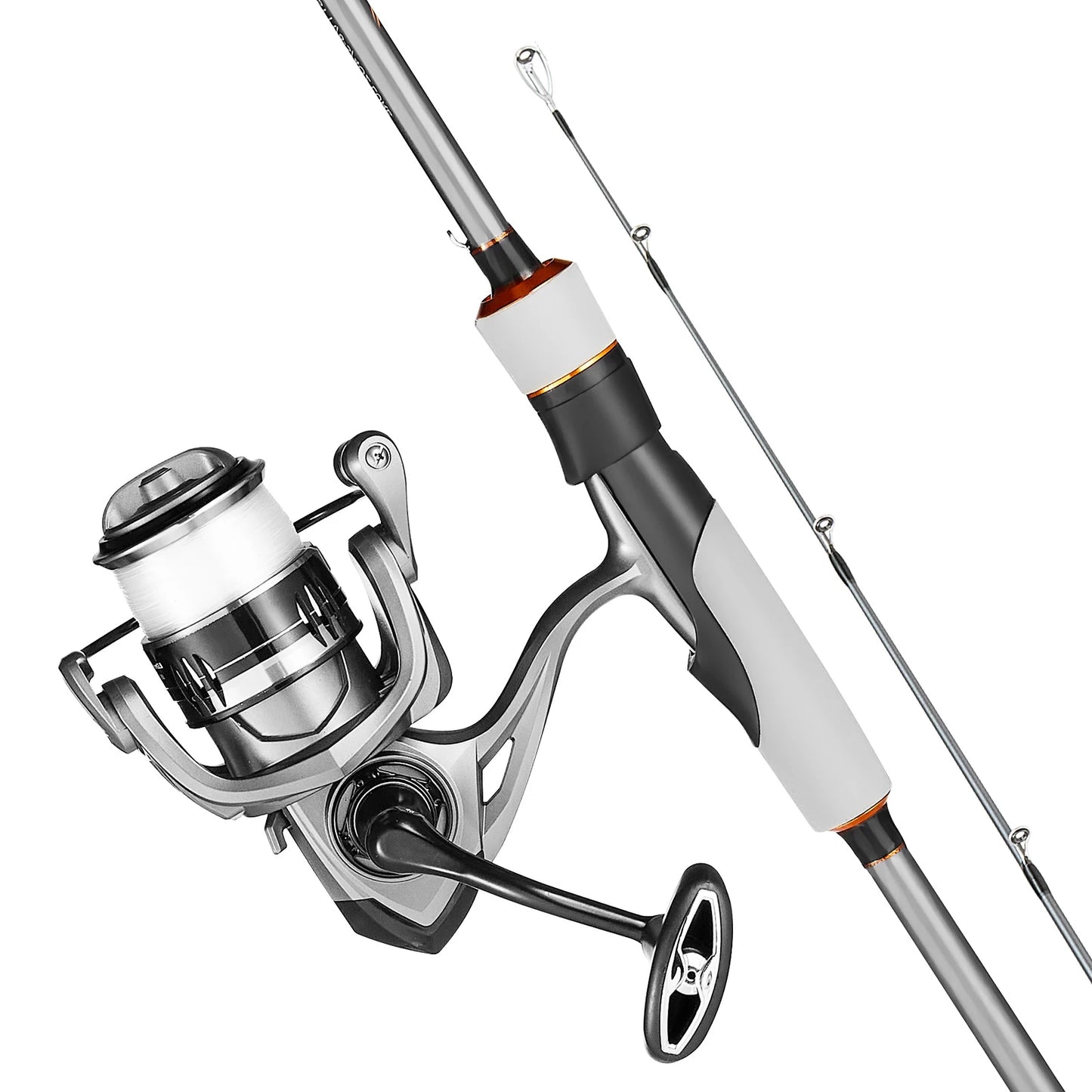 Rod and Fishing Reel Combo IM6/7 Carbon Fiber Spinning Rod with 6.5/7 ft Two-Piece 7+1 Ball Bearings EVA Handle Guides