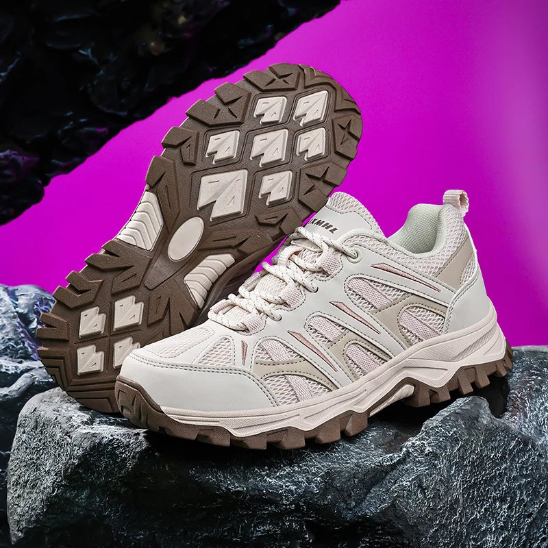 Woman Outdoor Hiking Sneakers Summer Breathable Non-slip Mesh Trail Shoes Wear-resistant  Trekking Footwear for Camping Climbing