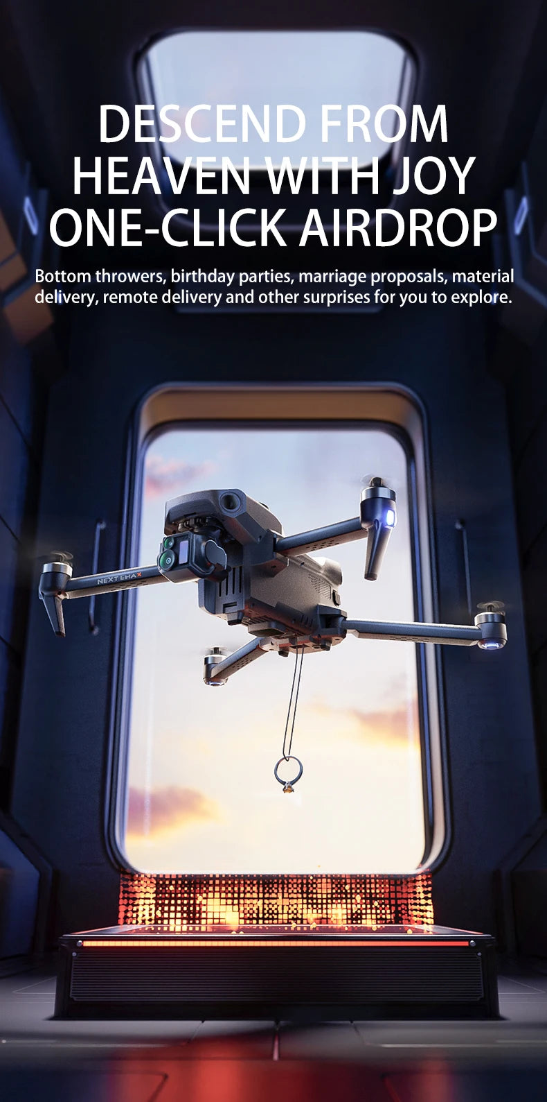 High-end Professional GPS Drone 8K With Screen Remote Control 20km Digital Image Transmission Brushless RC Quadcopter Toy