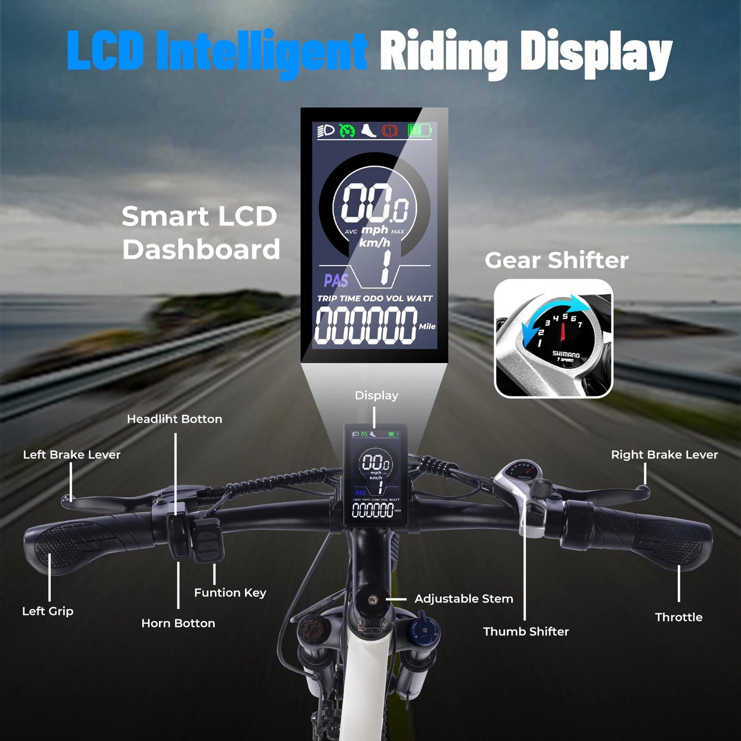 【1 Year Warranty】 Electric Bike,26" Fat Tire Ebike for Adults,350W Peak,Electric Mountain Bike,19.9mph,E bike UL2849