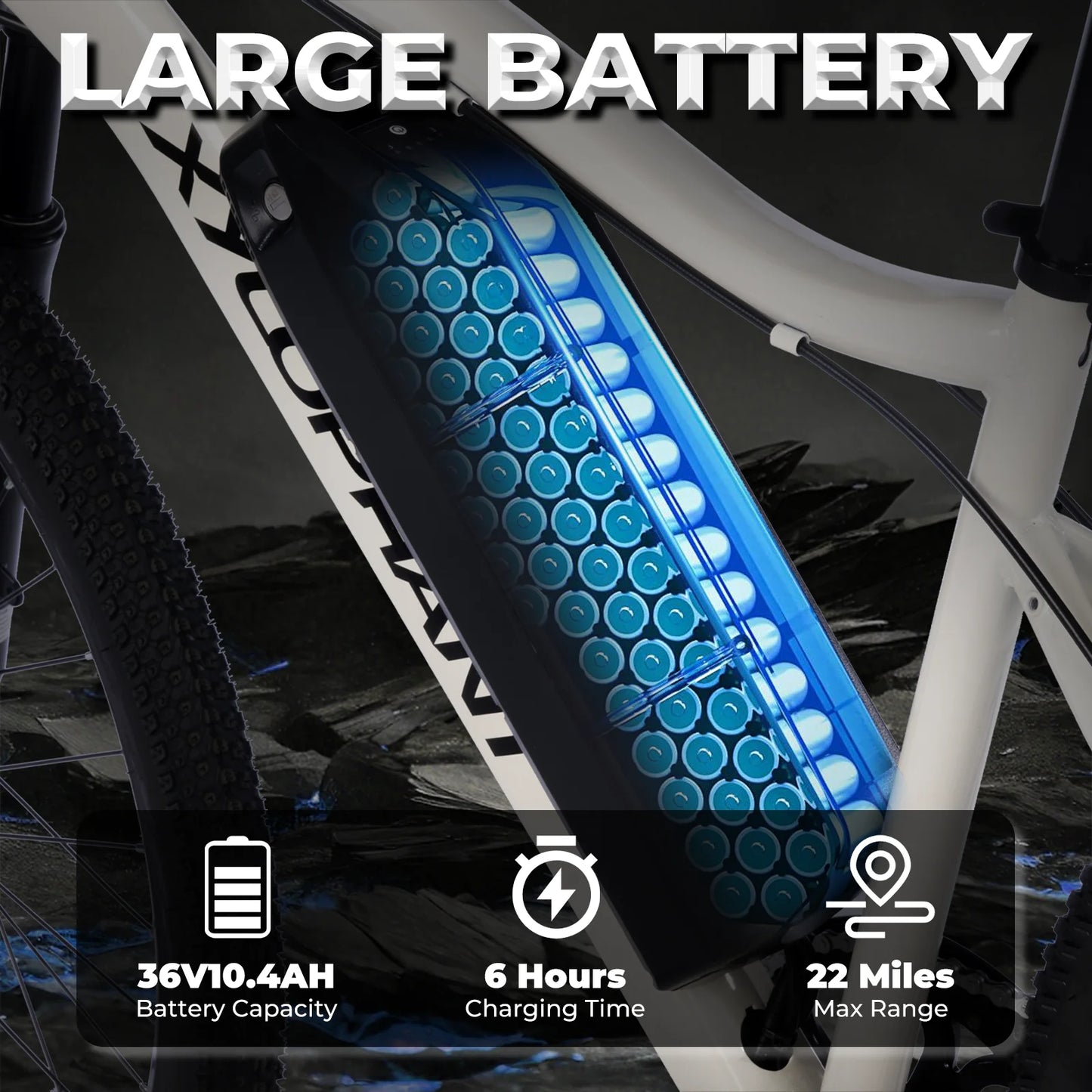 【1 Year Warranty】 Electric Bike,26" Fat Tire Ebike for Adults,350W Peak,Electric Mountain Bike,19.9mph,E bike UL2849