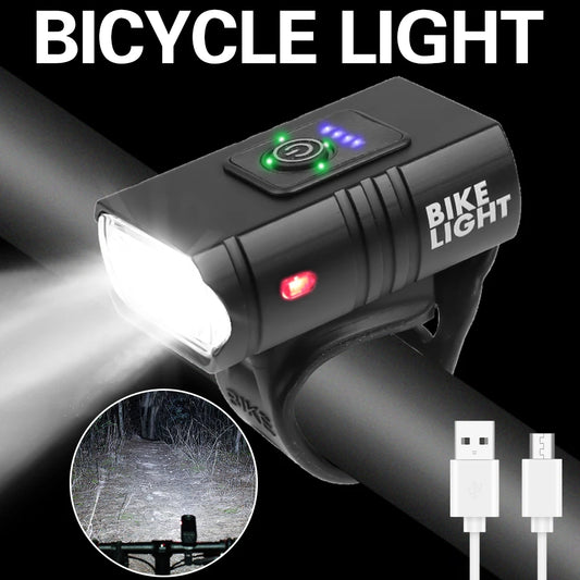 Aluminum Alloy LED Lamp 10W 800LM 6 Modes Power Display Bike Front Lamp Cycling Equipment for Night Cycling Lighting