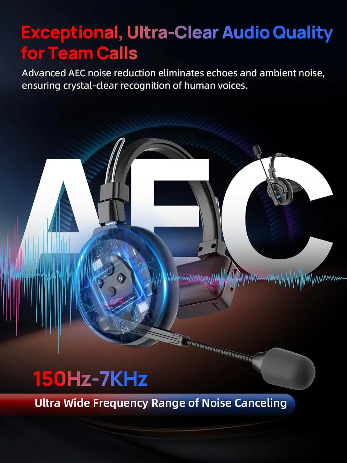 XTALK X2 X5 2.4G Wireless Intercom Headset System 2-Person 350M 1148FT 24H Working Time Noise Reduction for Video Shooting