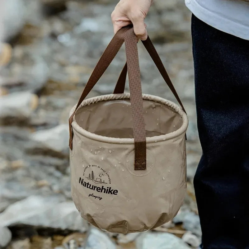 Handheld Bucket Outdoor Foldable Waterproof Bucket Portable Multifunctional Travel Camping Fishing Storage Bucket