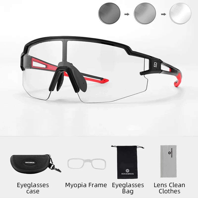 Cycling Glasses Photochromic Polarized Lens Bike Glasses UV400 Protection Eyewear Sunglasses MTB Road Bicycle Goggles