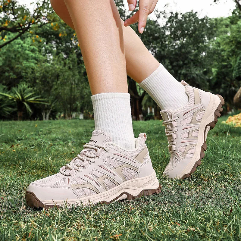Woman Outdoor Hiking Sneakers Summer Breathable Non-slip Mesh Trail Shoes Wear-resistant  Trekking Footwear for Camping Climbing
