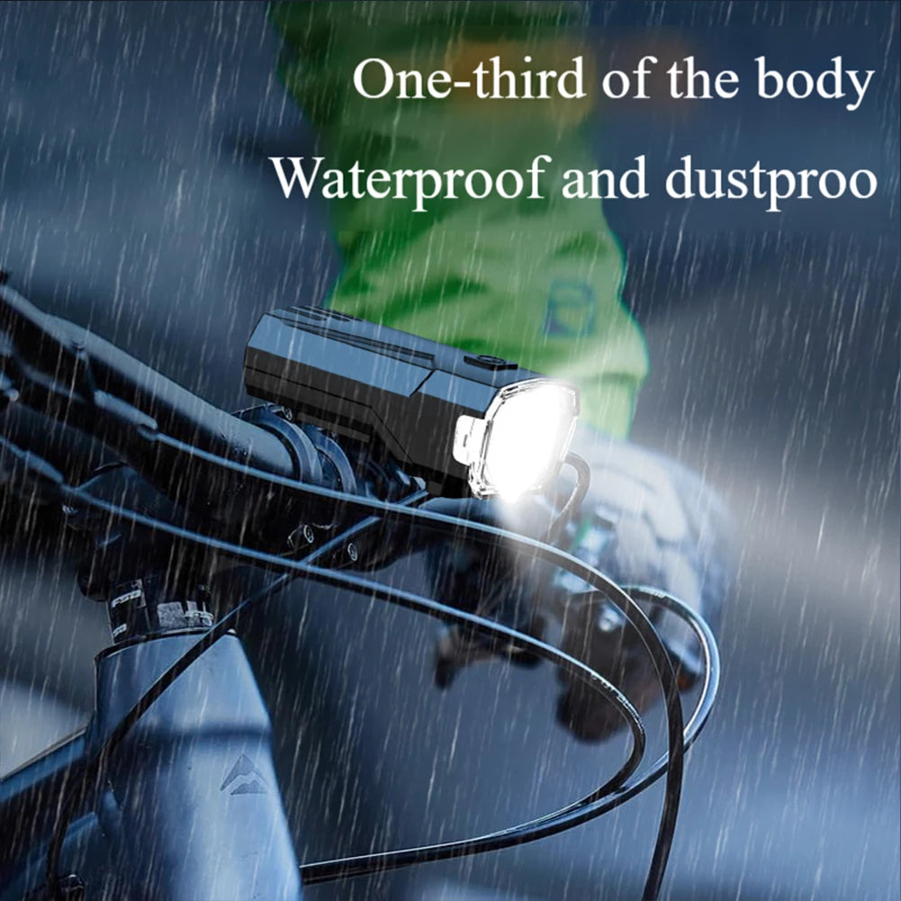 LED Bicycle Front Light Super Bright Bicycle Light Waterproof Bike Flashlight 3 Level Dimmable Bike Safety Lamp for Night Riding