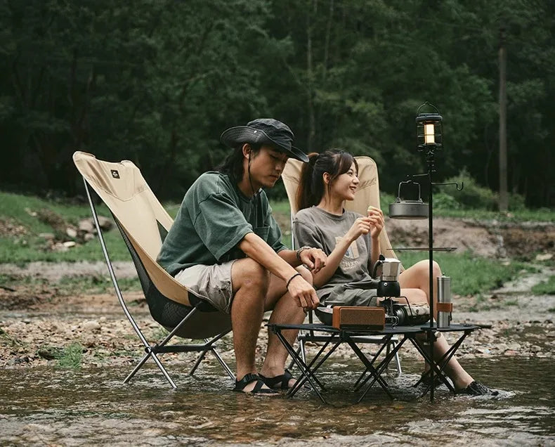 Ultralight Folding Chair L04 150kg Load Capacity for Fishing Picnic Outdoor Hiking Moon Chair Portable Relax Chair