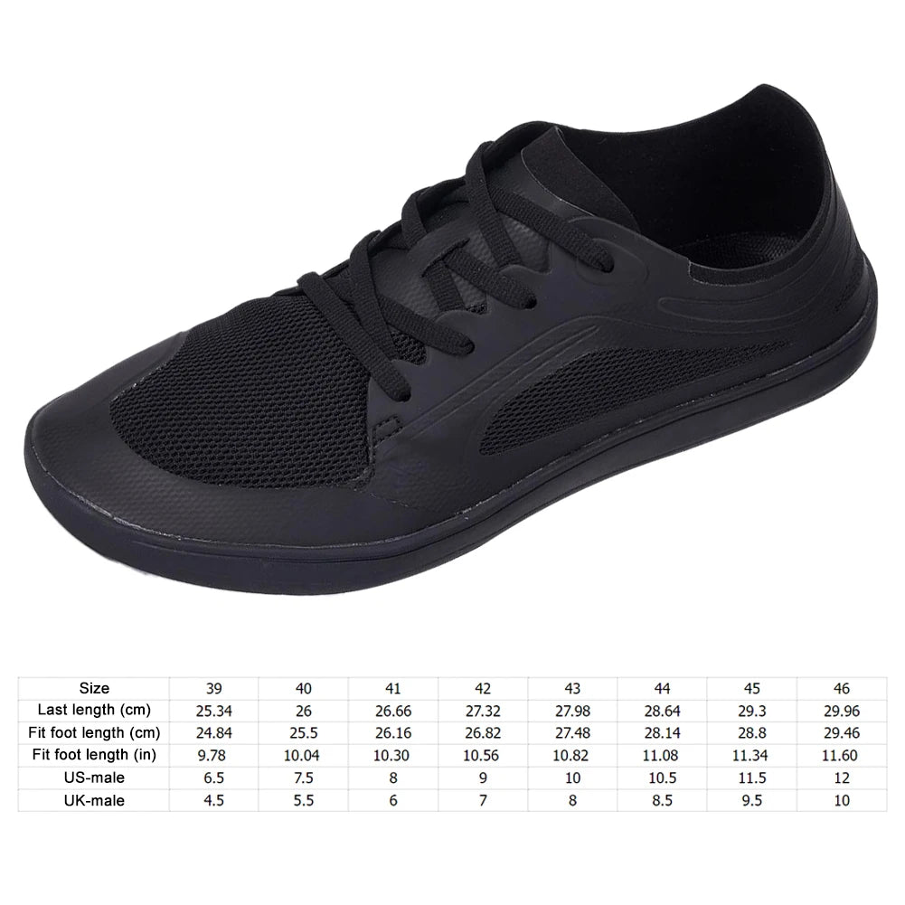Unisex Wide Barefoot Shoes Breathable Wide Toe Cross Trainer Lightweight Trekking Shoes Fitness Gym Sneakers for Hiking Climbing
