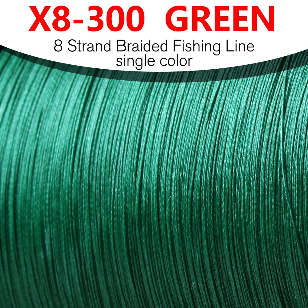 300M 8-Strand Braided PE Fishing Line High Sensitivity Super Strong Saltwater Carp Fishing Line Good Power Long Casting