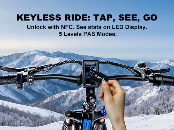 TWO Electric Bike,1500W Peak Ebikes for Adults, 26'' Fat Tire Best Ebike for Men, 70 Miles with 960Wh Battery, 25-30MPH Max Speed Bicycles, 330LB Capacity