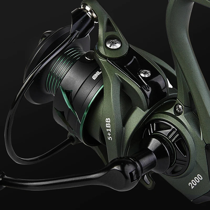 Spinning Reel 5.2:1 Spinning Fishing Reels 17.6 LB Max Drag with Anti-Reverse Metal Spool&CNC Rocker for FreshSaltwater