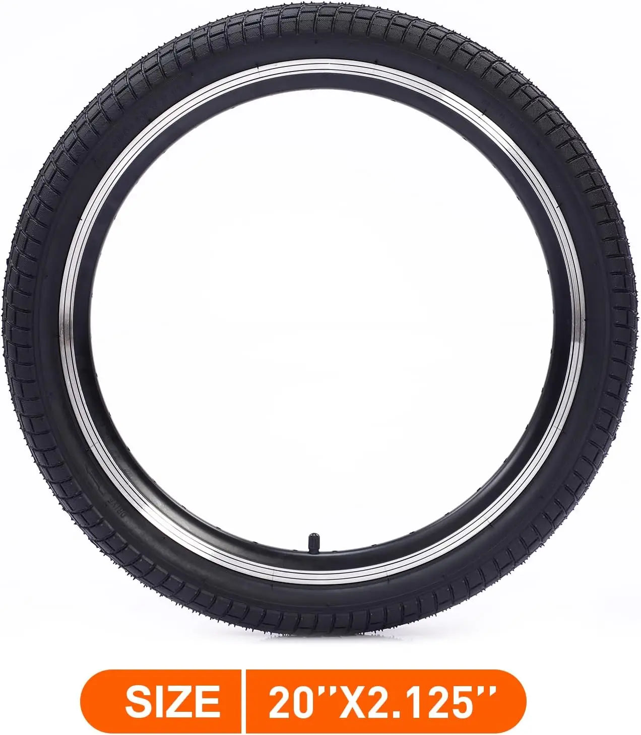 20 x 2.125 Bike tire 2 Pack 20 Bike tire Kids Black Bike Tires Folding Replacement Tires Fits Most Kids Bikes,BMX Tires