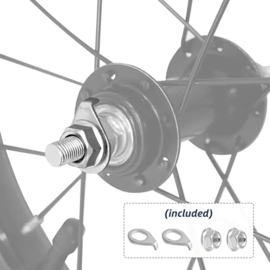 20 Inch Kids Bike Front Wheels Replacement with Solid Air Rubber Tire and Inner Tube, Bicycle Bike Wheels Don't Fit with Huffy Bike(13 Inch Wrench Included)