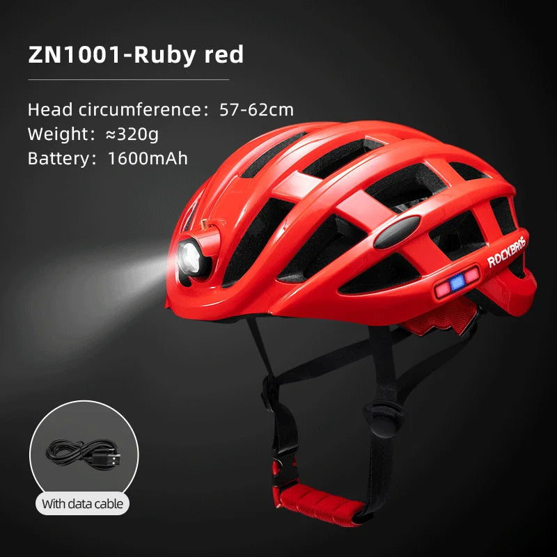 Cycling Light Helmet USB Charging Electric LED Front Light Helmet Night Cycling Safety Helmet Bicycle Scooter Helmet