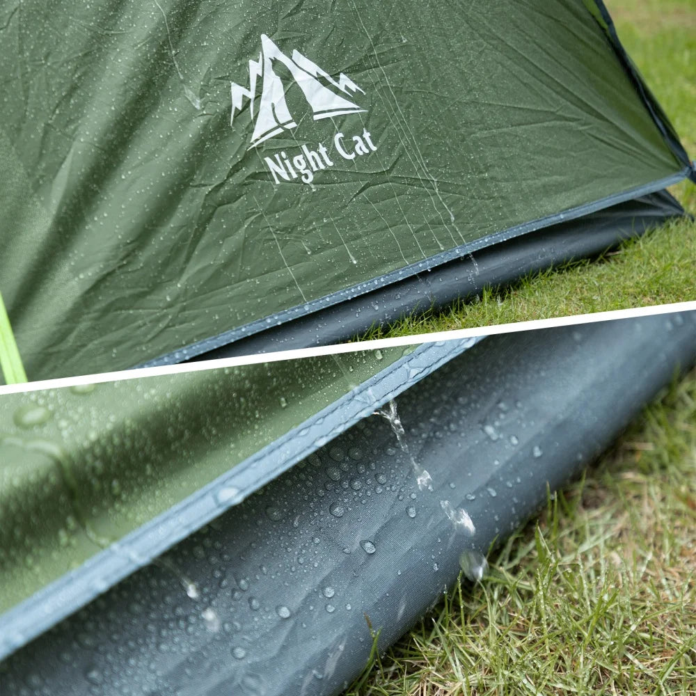 2-Persons Backpacking Tent: Waterproof Lightweight Camping Tent for Two People Hiking Outdoor Mountain with Aluminum Poles and Rainfly