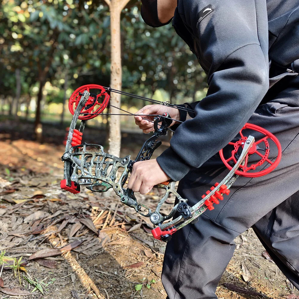 Right Hand Compound Dual-use Bow 30-60lbs 19" Axle Hunting Steel Ball 420FPS  Outdoor Target Shooting Hunting