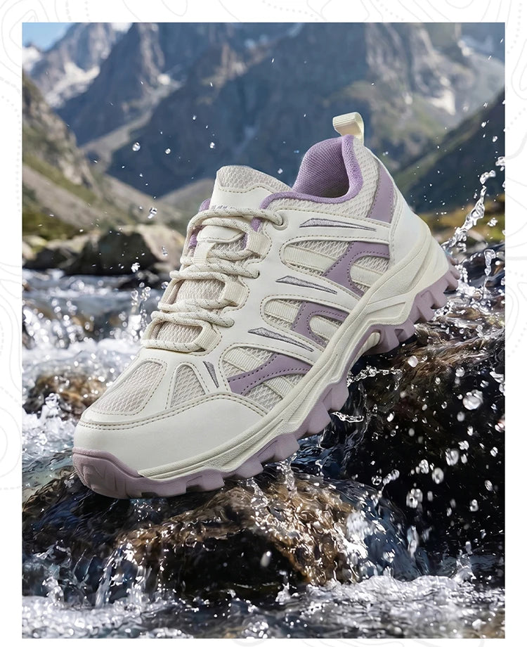 Woman Outdoor Hiking Sneakers Summer Breathable Non-slip Mesh Trail Shoes Wear-resistant  Trekking Footwear for Camping Climbing