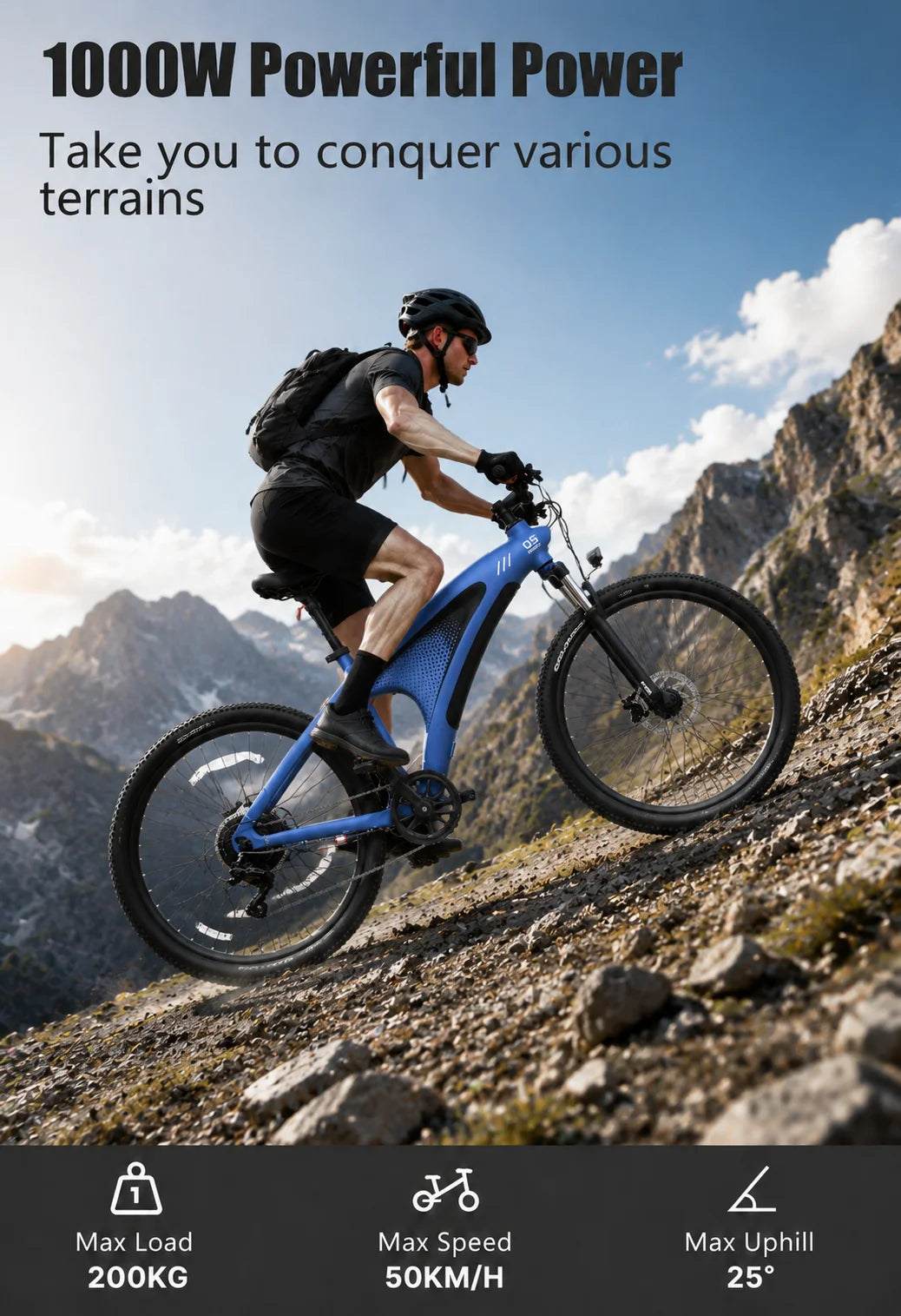 Q5 Electric Bikes for Adults 1000W 48V 13AH Ebikes E Bikes Electric Bicycles 50km/h Electric Dirt Bike Electric E Bikes