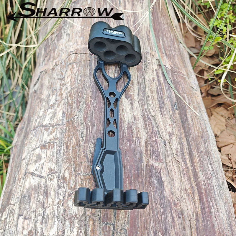 Portable Arrow Quiver Quick Release 4-Arrow Nylon Holder for Compound Bow Hunting Target Practice and Field Shooting