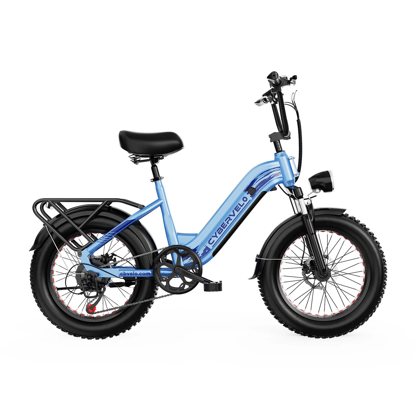 1000W Peak Step-Thru Electric Bike for Adults 20" Fat Tire 7-Speed Commuter E-Bike Up to 80 Miles Long Range 48V 20Ah Removable Battery EK12 EK8