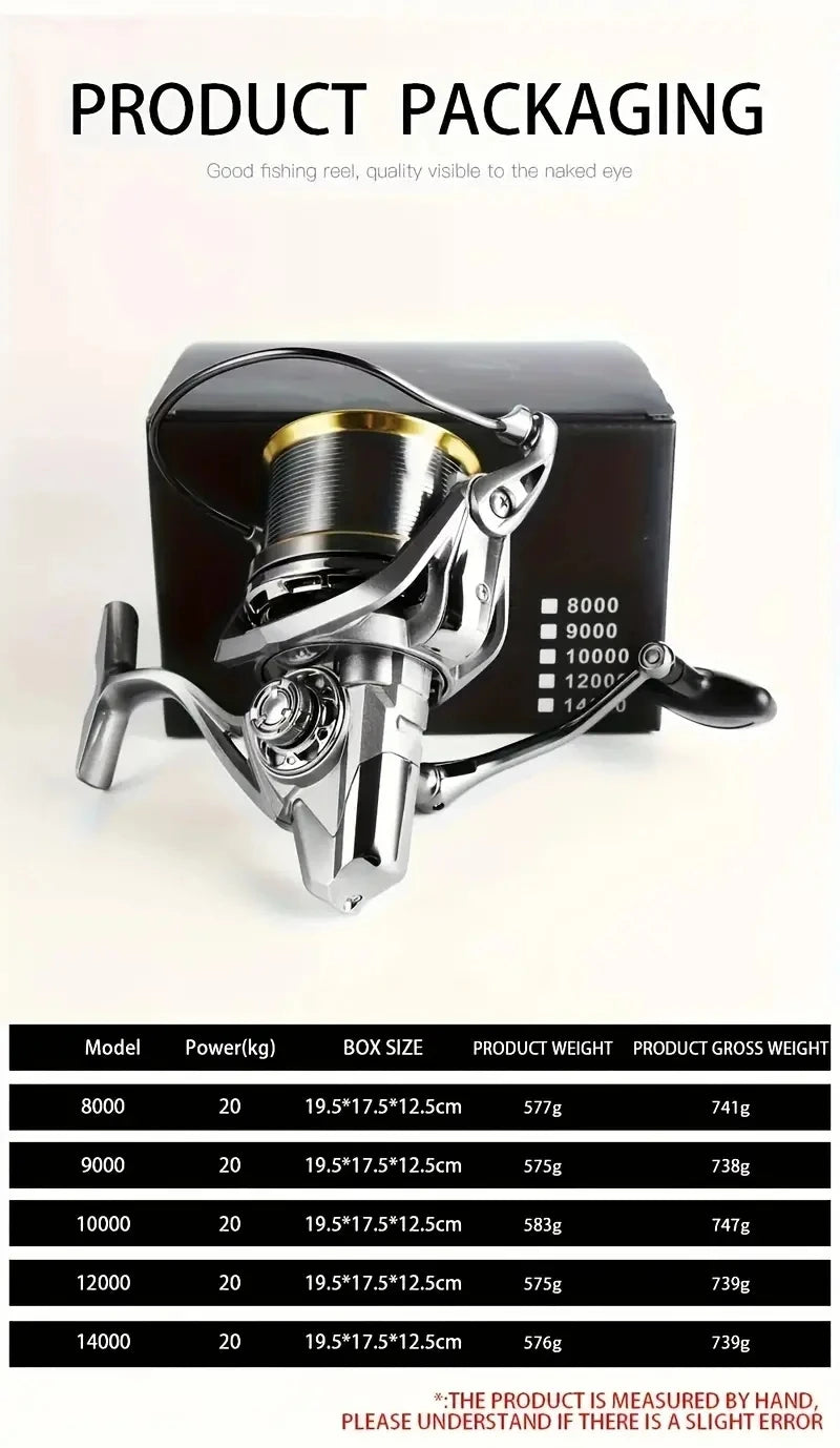 Spinning Reel 44LB Max Drag,4.8:1 Gear Ratio,NGK 8000~14000 Series Long Casting Fishing Reels for Saltwater Freshwater