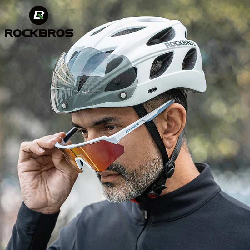 Cycling Helmet Lightweight Integrated Helmet Head Protection Safety Helmet With Goggles Men Women MTB Road Bike Helmet