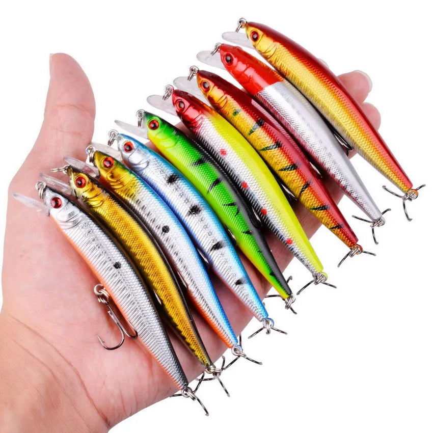 3/5/8PCS Random Fishing Lure Set Fishing Wobble Set Mini Crank Fishing Lure Artificial Bait Kit Minnow Fishing Accessories