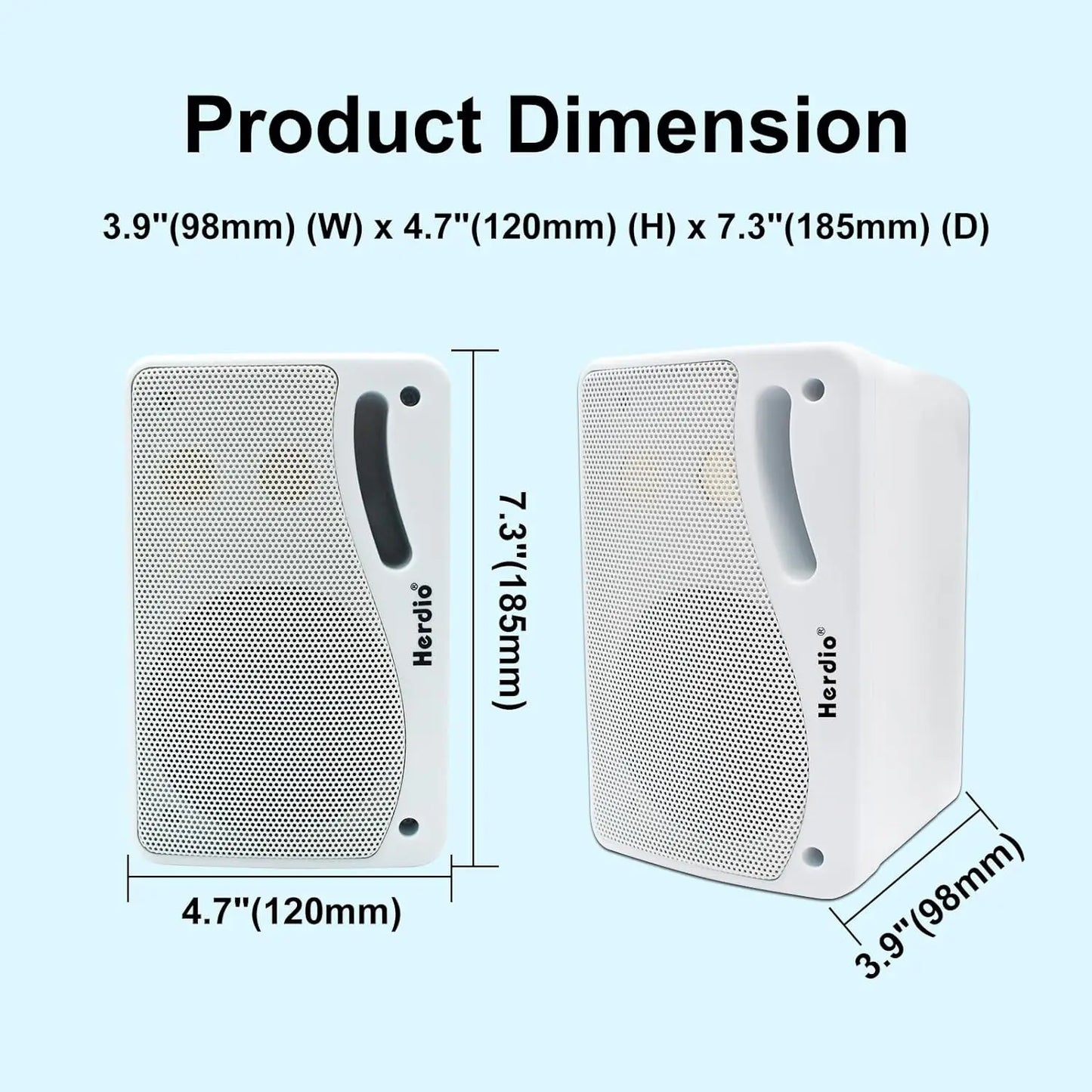 3.5'' 2PCS Passive Outdoor Speakers Wired Waterproof 200W 3 Way Premium Mountable Wall Mount Speakers With Superior Sound