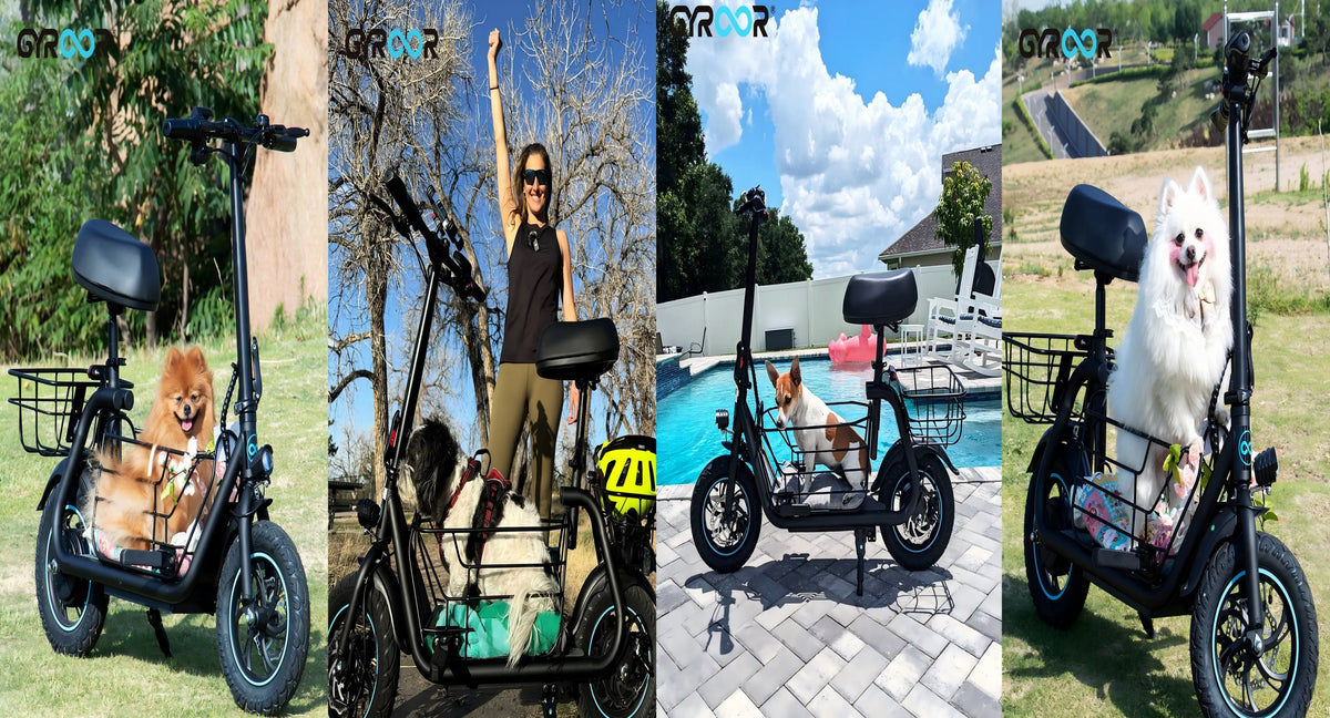 Electric Scooter with Basket for Pet, 3 Riding Modes Foldable Electric Scooter for Adults - up to 20 Miles 18.6MPH
