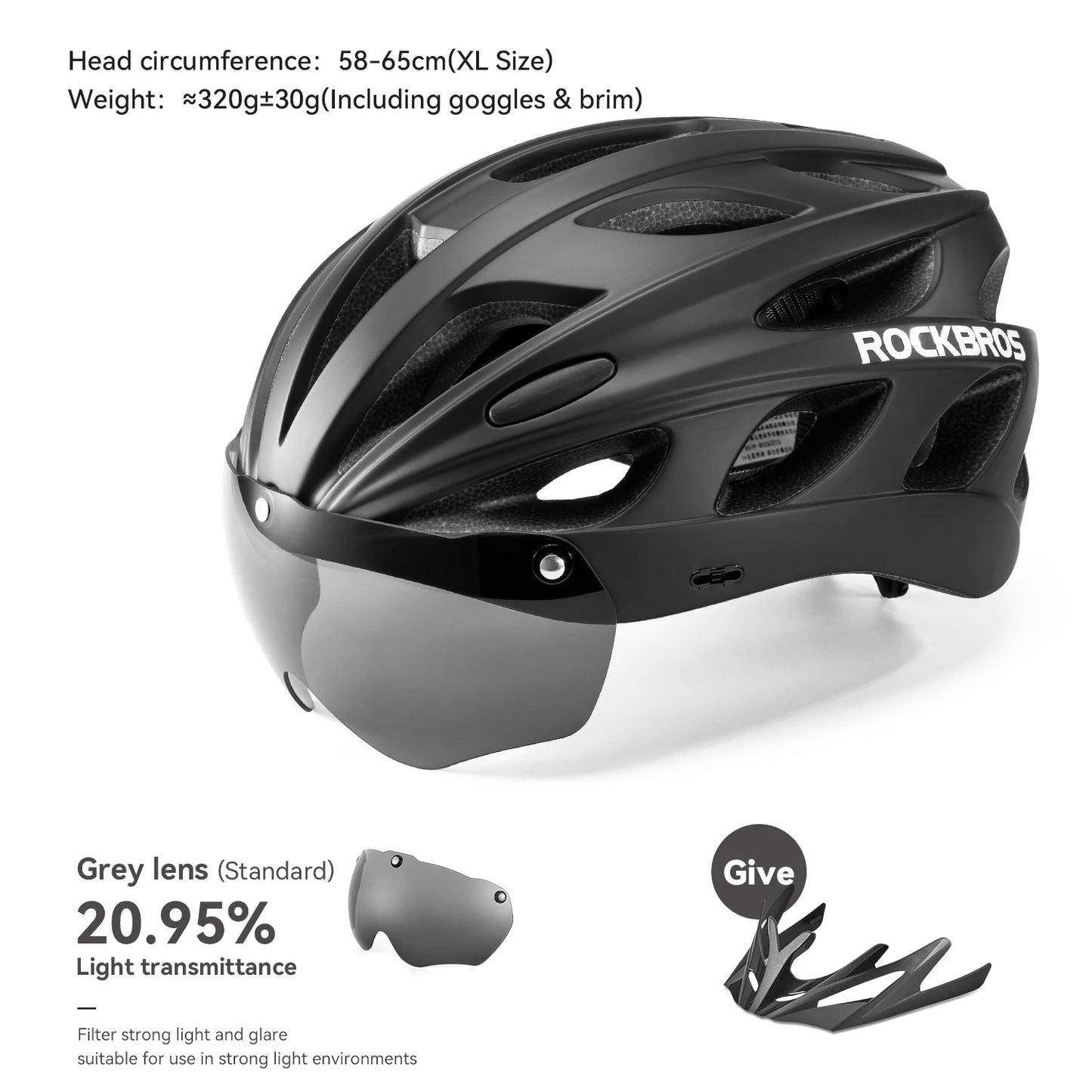 Cycling Helmet Lightweight Integrated Helmet Head Protection Safety Helmet With Goggles Men Women MTB Road Bike Helmet