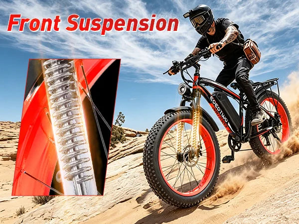 1500W Fat Tire Electric Bike for Adults 26"x4.0 All Terrain Ebike 34MPH Fast Mountain E-Bike 48V Long Range Snow Beach Bicycle