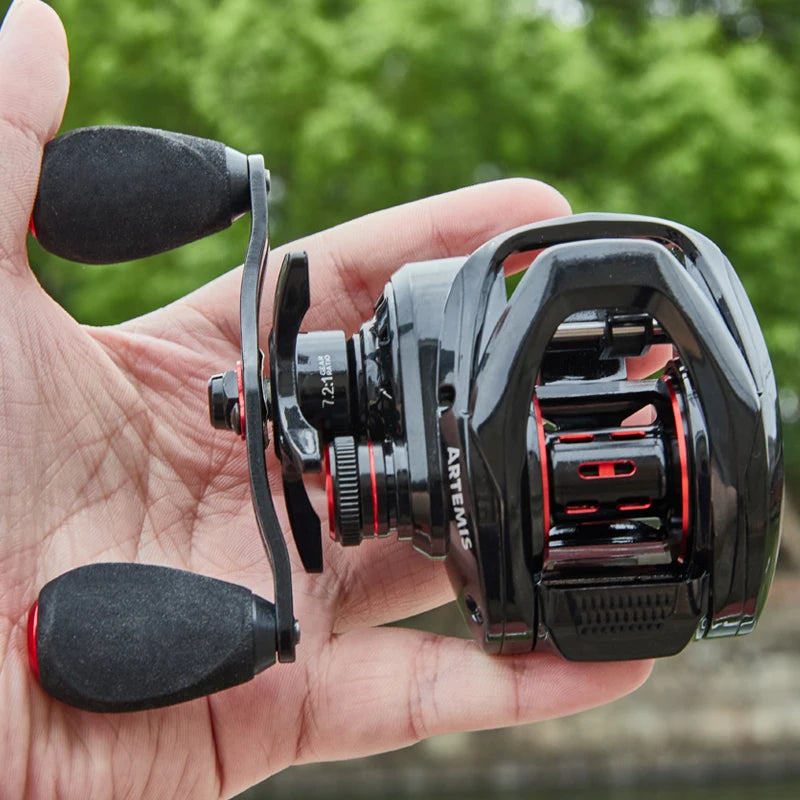 Baitcasting Reel 7.2:1 High Speed Gear Ratio CNC Spool 8KG Max Drag Magnetic Brake System Baitcaster Fishing Reels for Freshwater Saltwater Multiple Fish Species
