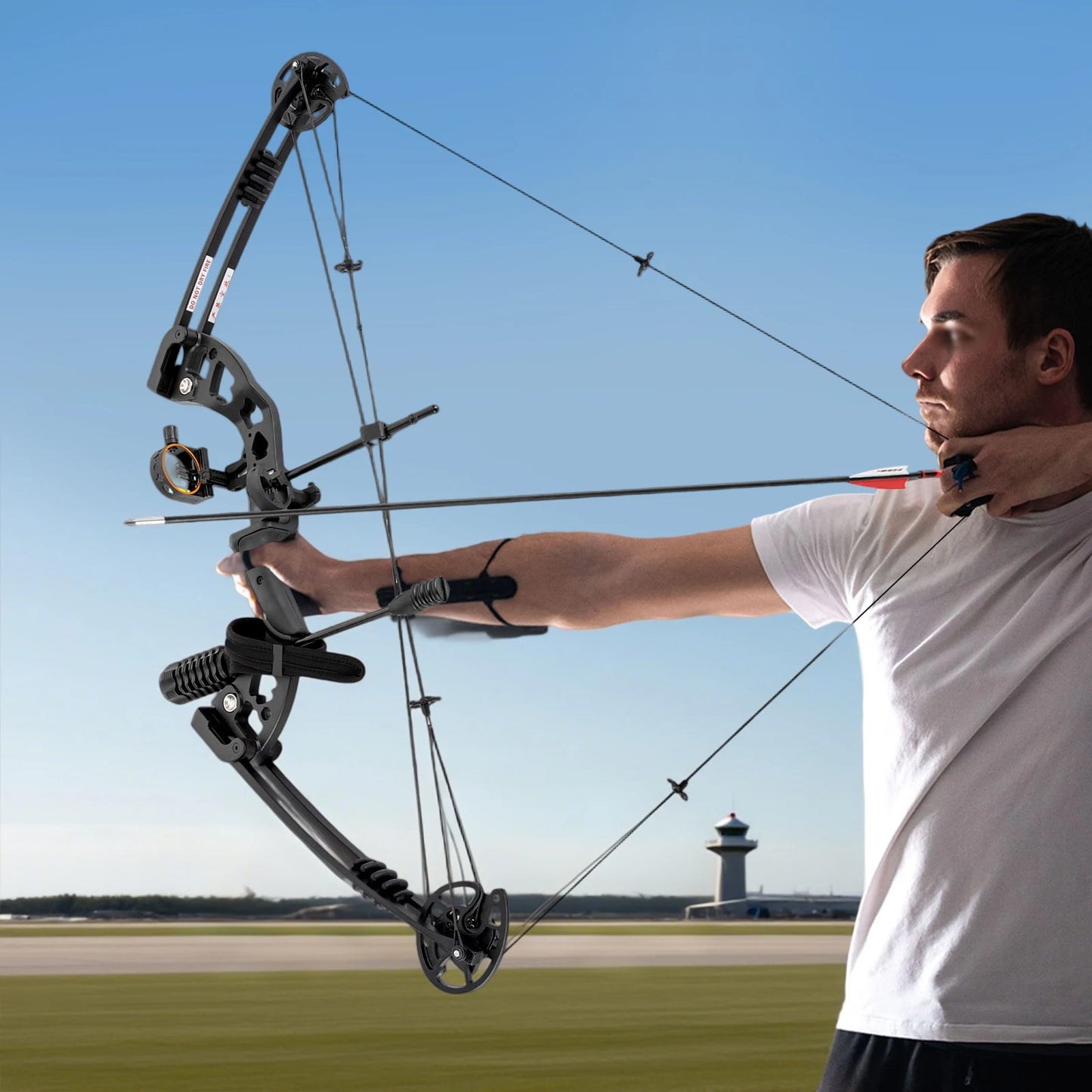 Right Handed Compound Bow Kit with 12 Arrows Competition Compound Bow Archery Equipment for Adults and Beginners,Weight 30-55lbs