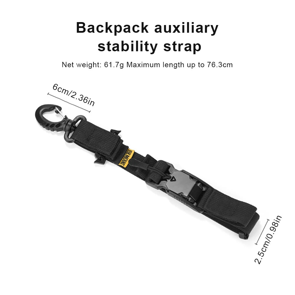 Three Point Auxiliary Backpack Stability Strap Adjustable Fixed Shoulder Bag Anti Slip Strap for Sling Packs & Messengers