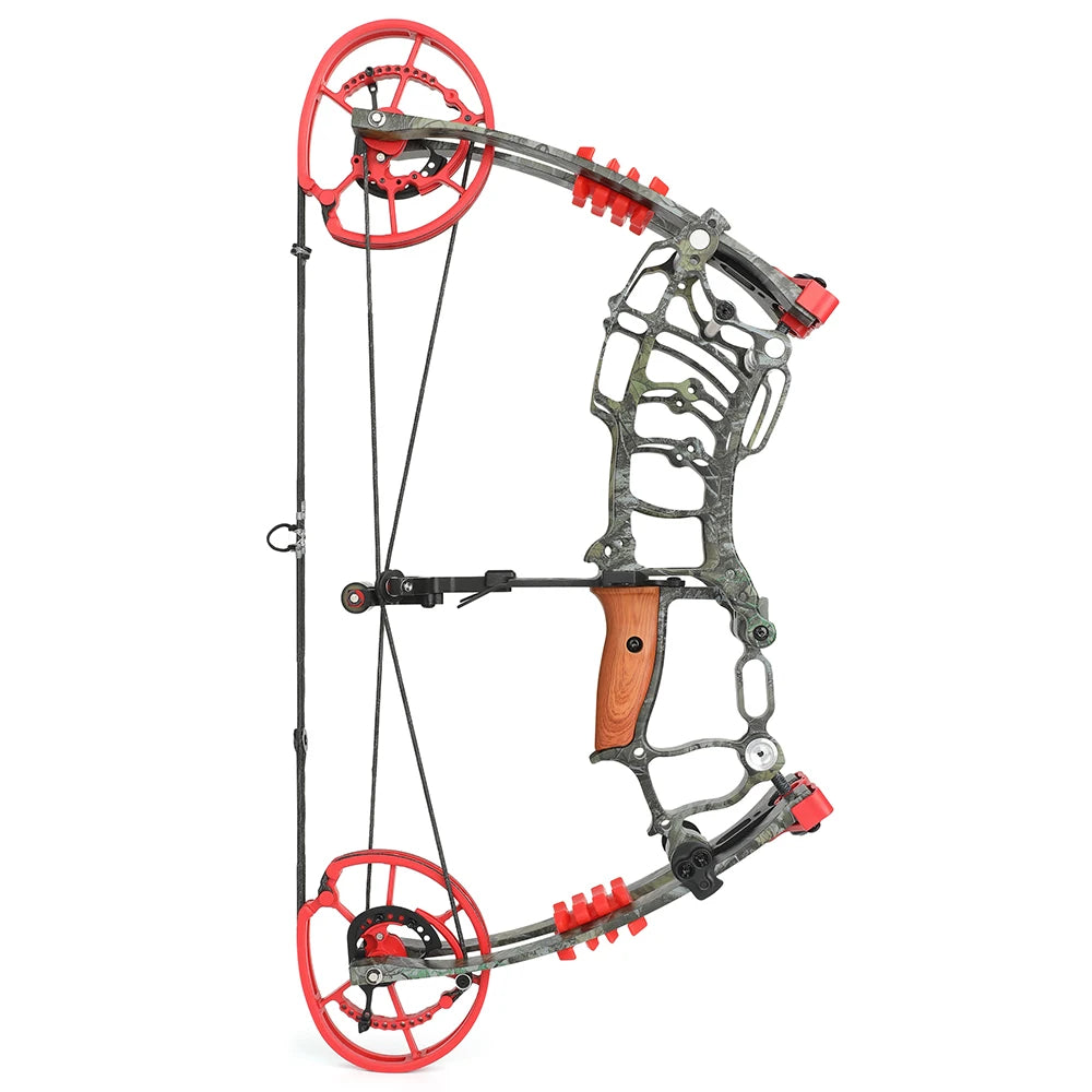 Let off 80% Compound Dual-use Bow Set 19" Axle 30-60lbs Hunting Steel Ball 420FPS Right Hand for Adults Hunting Shooting