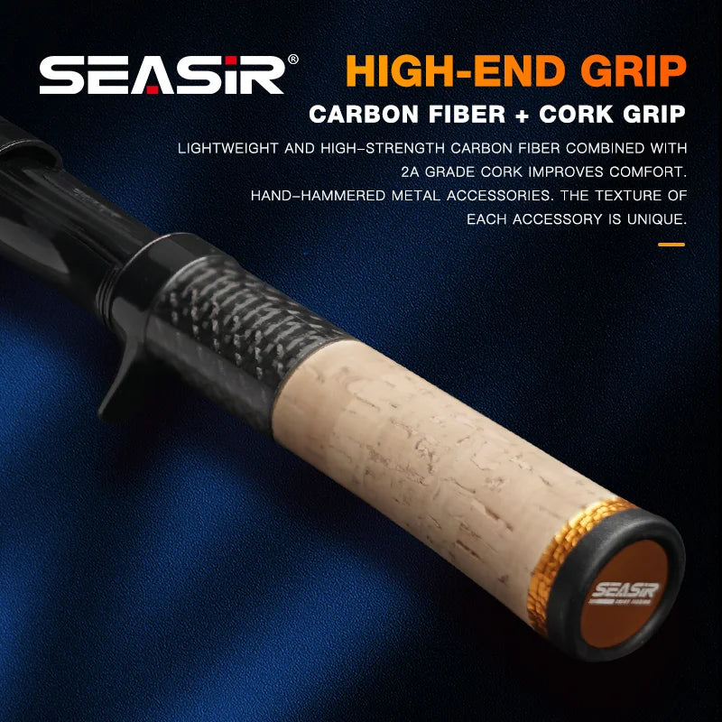 Silent Stream Spining Baitcasting Fishing Rod Carbon Fiber UL Power 1.53/1.65M Spinning Casting Lure Rods 4 Sections