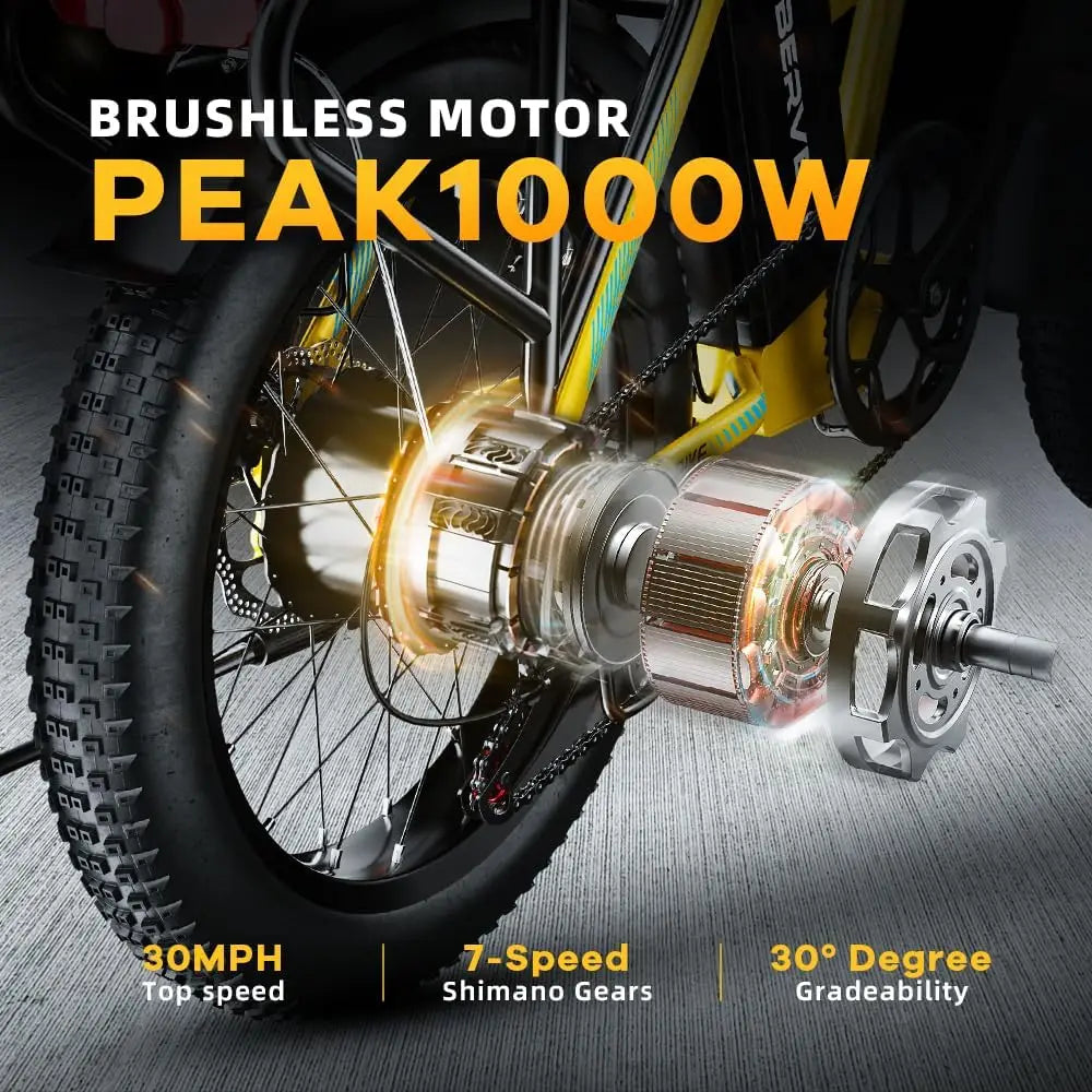 1000W Peak Electric Bike for Adults  EK4 EK5 Mars700 Foldable 28+MPH 80Miles Removable Battery Fat Tire Off-road E-bike
