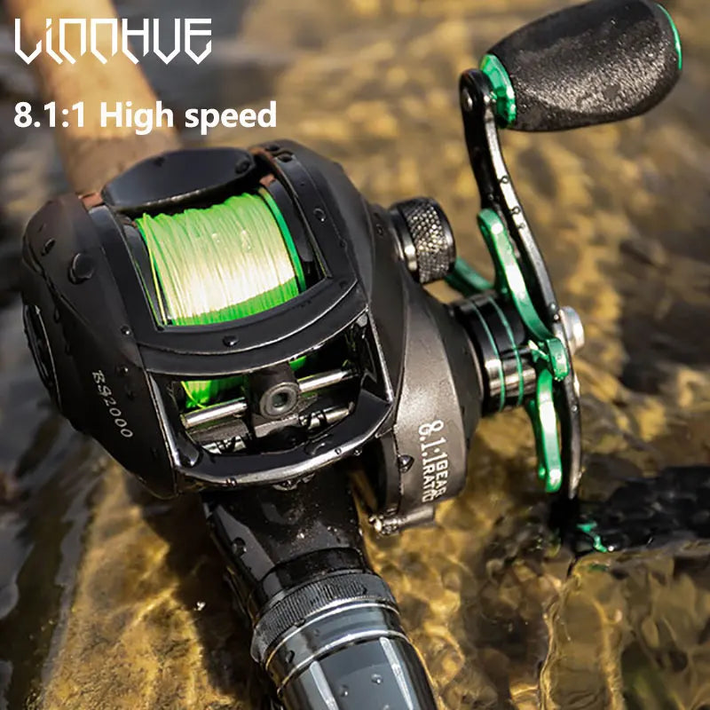 Best Baitcasting Reel BS2000 8.1:1 High Speed Spare Spool Reel Fishing Saltwater Fresh Fishing Casting Fishing Reel