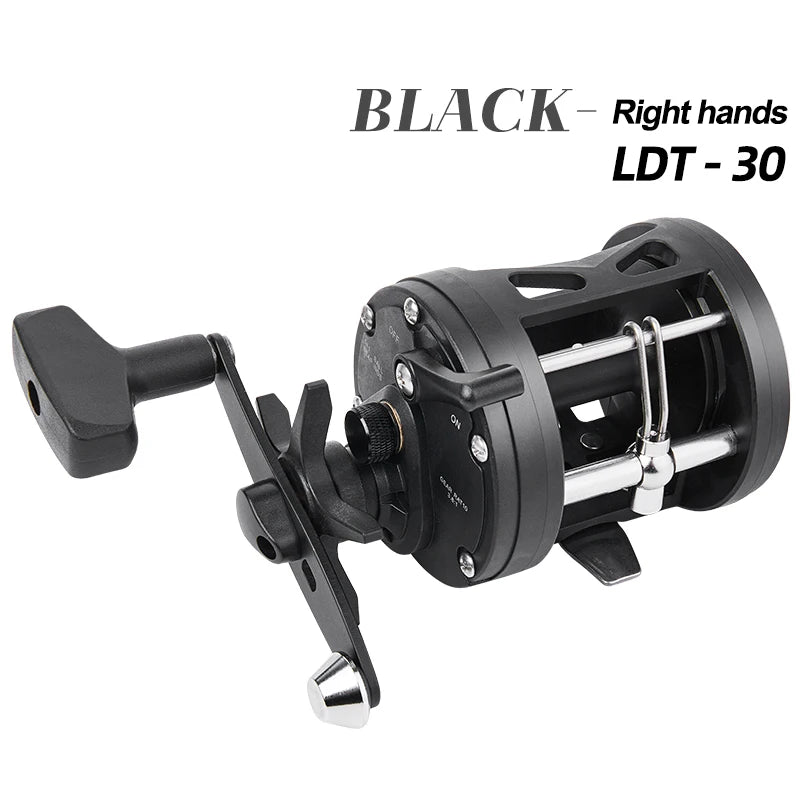 Trolling Drum Fishing Reels 33LB Max Drag 3.8:1 Gear Ratio High Toughness Body Freshwater & Saltwater Universal Bait Caster Fishing Reel