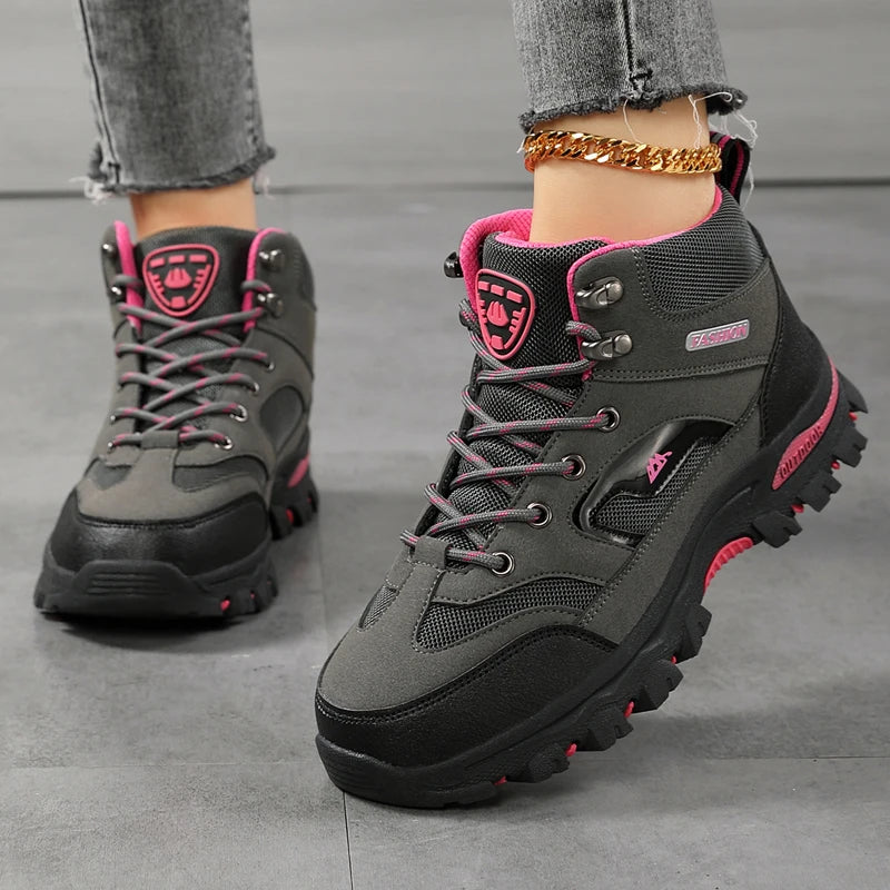 Women Boots Waterproof Outdoor Hiking Boots Women's Safety Work Shoes Walking Sneakers Non Slip Ankle Boots Botas De Mujeres New