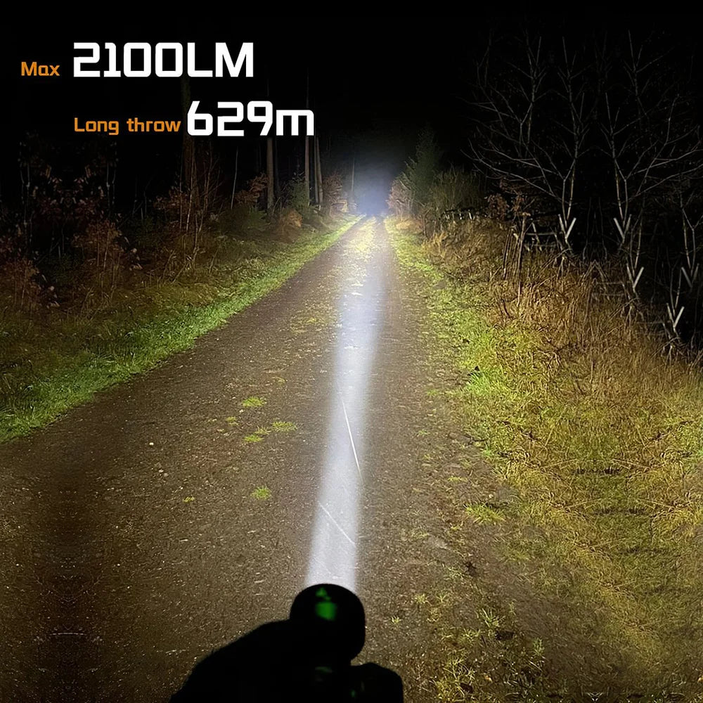 IF22A 2100lm Flashlight 21700 Powerful Light SFT40 LED 629M Long Range USB C Rechargeable Charging  Throw Torch