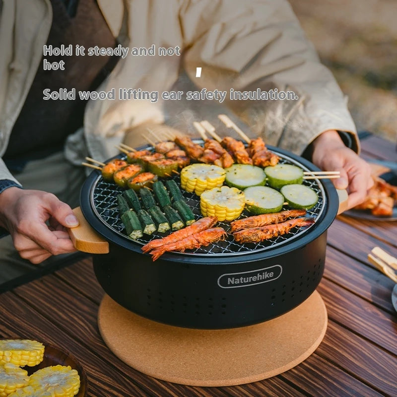Outdoor Tabletop Barbecue Stove High Temperature Resistant Charcoal Pot Split Storage Camping Gear Picnic BBQ Stove