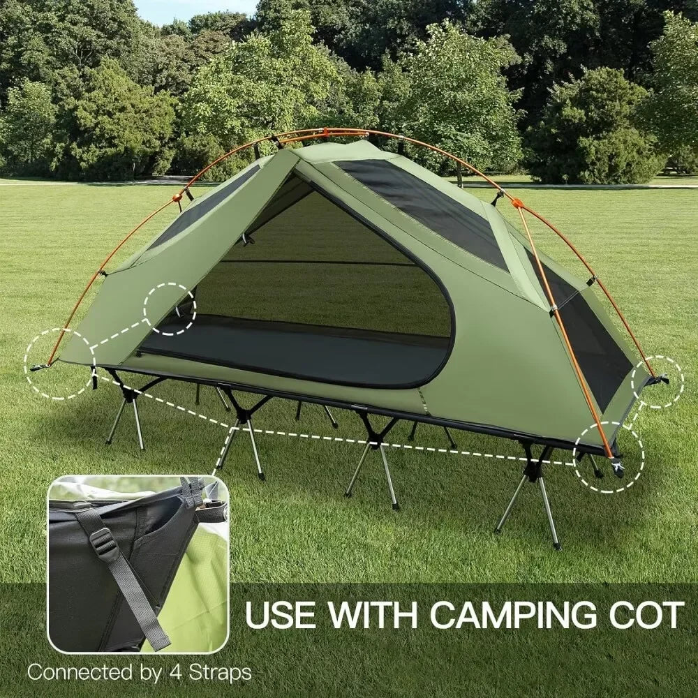 Camping Cot Tent Waterproof 1-Person Off-Ground Combo Cot Bed