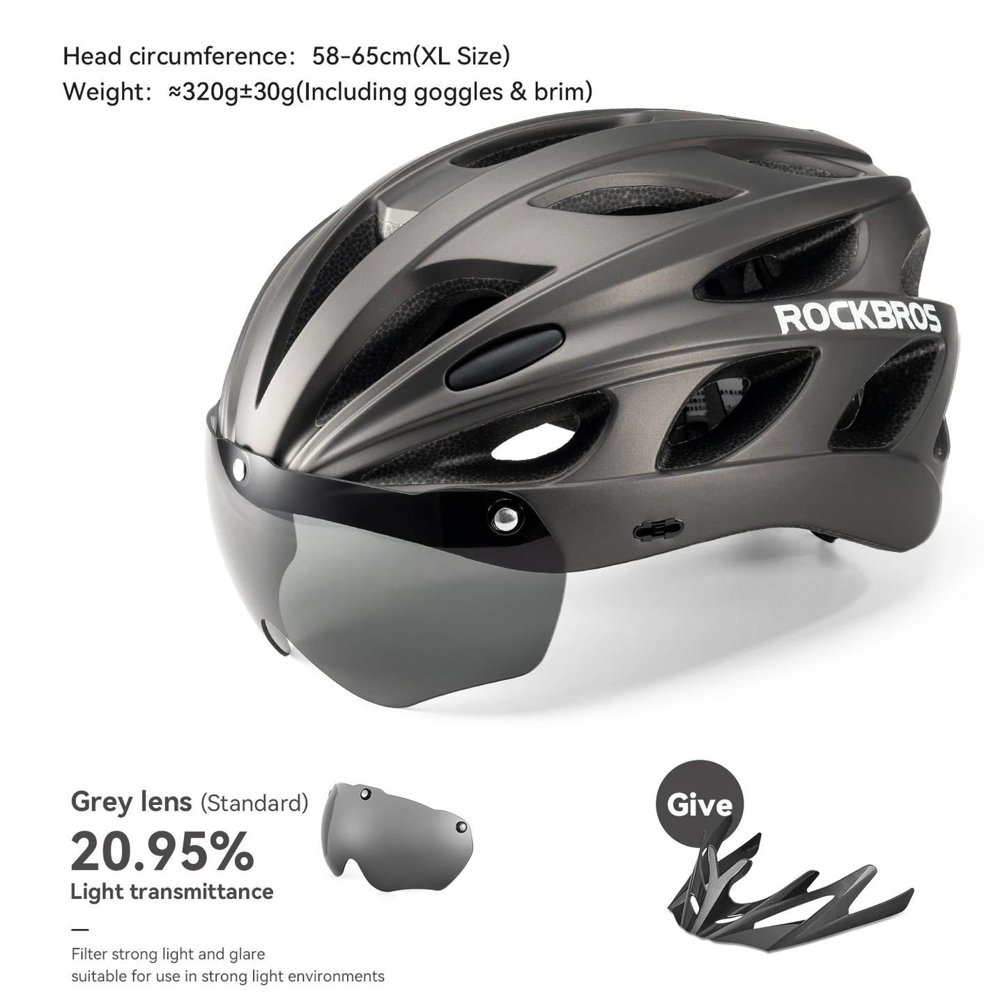 Cycling Helmet Lightweight Integrated Helmet Head Protection Safety Helmet With Goggles Men Women MTB Road Bike Helmet