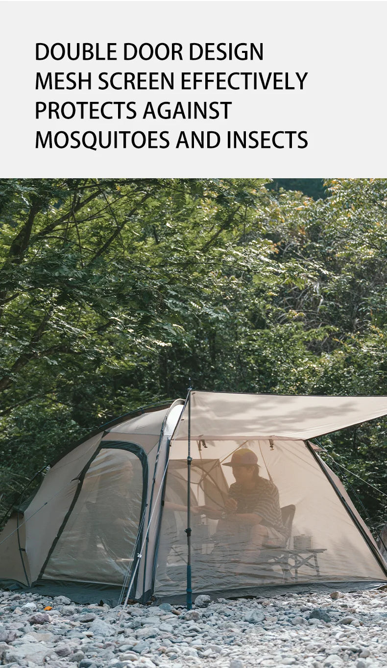 Massif Hot Tent with Stove Jack Waterproof Windproof 4 Season Tent 2 Person Cold Weather Winter Tents for Camping