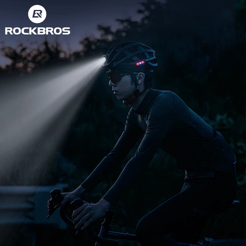 Cycling Light Helmet USB Charging Electric LED Front Light Helmet Night Cycling Safety Helmet Bicycle Scooter Helmet