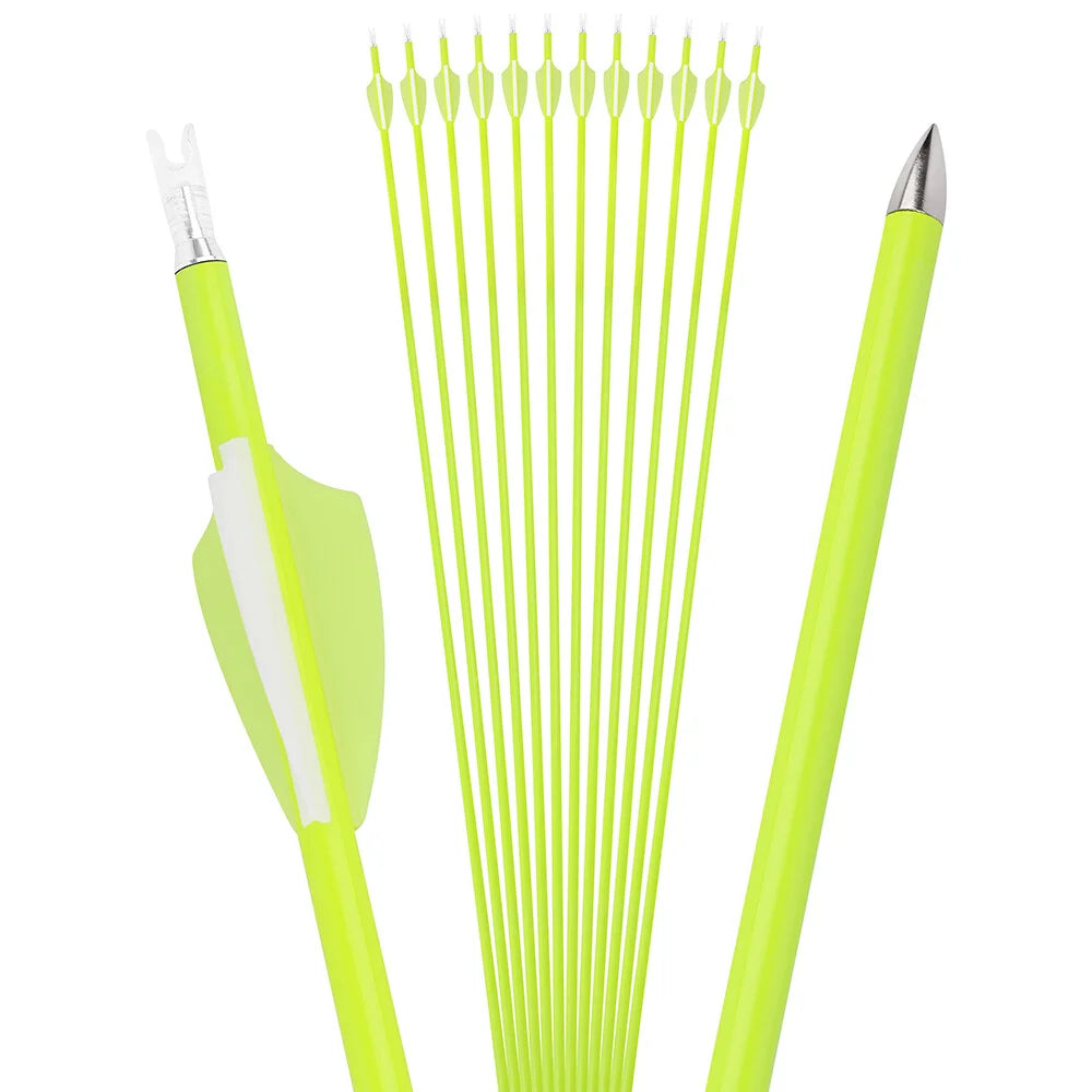 Mixed Carbon Arrows 12pcs 30/31 Inch Spine1500 ID4.2mm with 2 Inch Vanes for Compound Recurve Longbow Outdoor Practice Hunting Shootingl